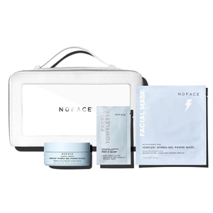 image:imageNuFACE Ultimate Glow Skincare Kit  Limited Edition Set with Hydrogel Power Mask Under Eye Patches PrepNGlow Facial Wipes amp Luxe Bag  Hydrating Skincare to Prep for Microcurrent 4ct