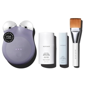 image:imageNUFACE MINI Facial Sculpting Tool  Microcurrent Face Massager Device for Skin Tightening Contouring Depuffing amp Toning Cheeks Neck amp Jawline  Lymphatic Drainage amp Activator Gel Midnight BlackViolet Dusk