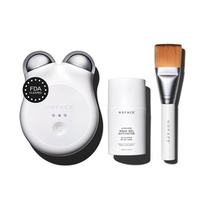 image:imageNUFACE MINI Facial Sculpting Tool  Microcurrent Face Massager Device for Skin Tightening Contouring Depuffing amp Toning Cheeks Neck amp Jawline  Lymphatic Drainage amp Activator Gel Midnight BlackWhite
